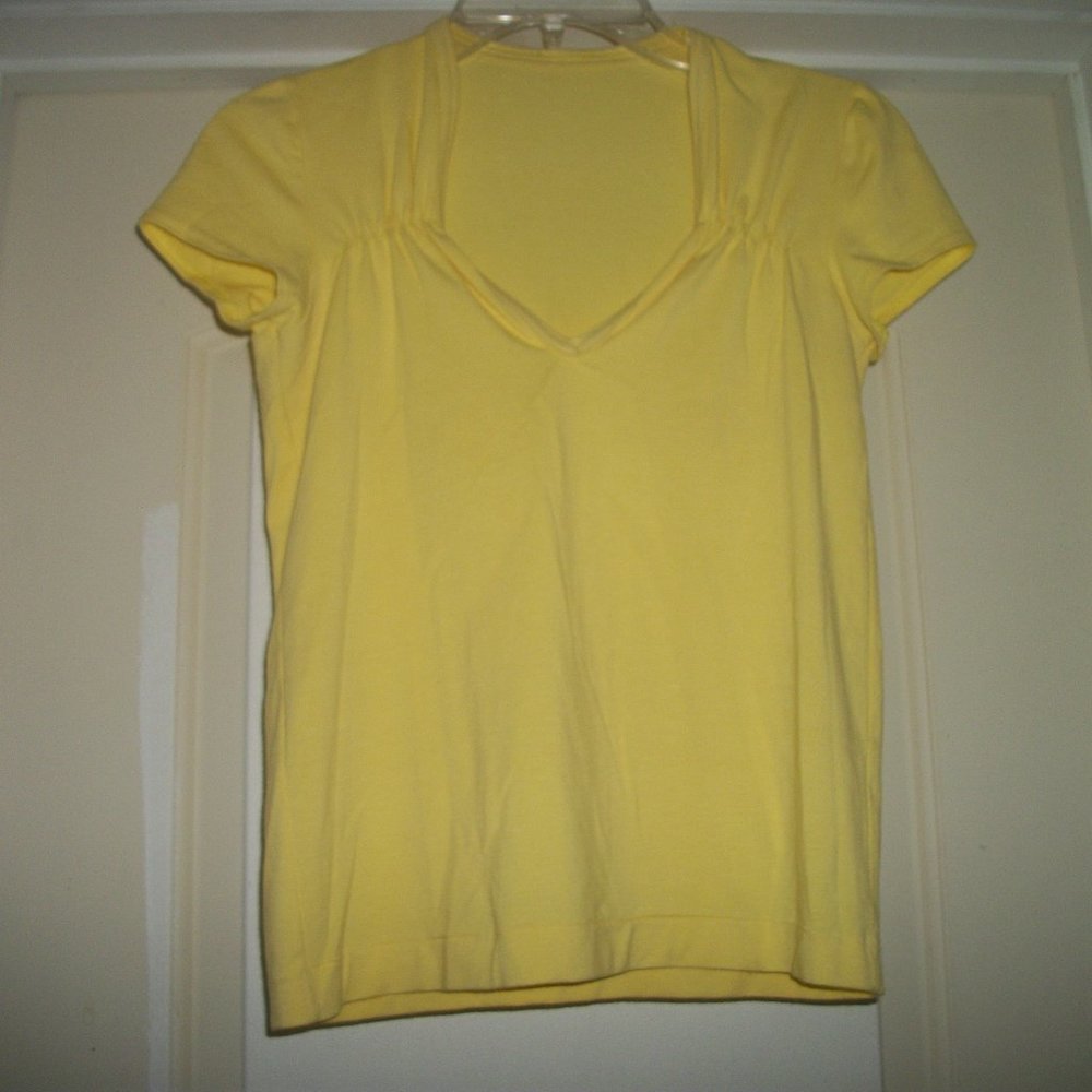 SWEET LEMON YELLOW GIRLS TOP W TUCKS 12